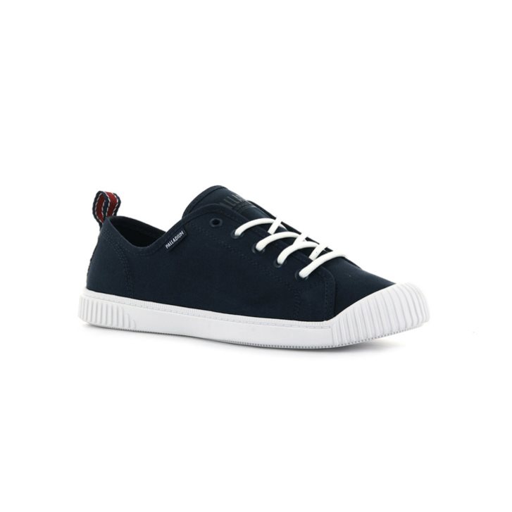 Palladium Easy Blonder Canvas Low Tops Joggesko Dame Marineblå | 876294-ROB