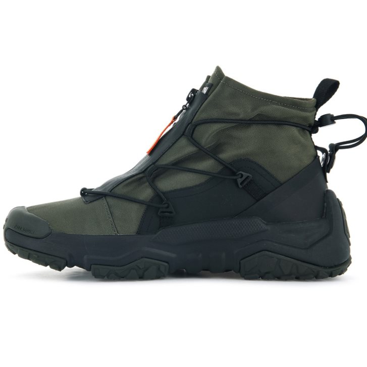 Palladium Off-grid Hi Zip Vanntette + Joggesko Herre Olivengrønne | 561427-PIU