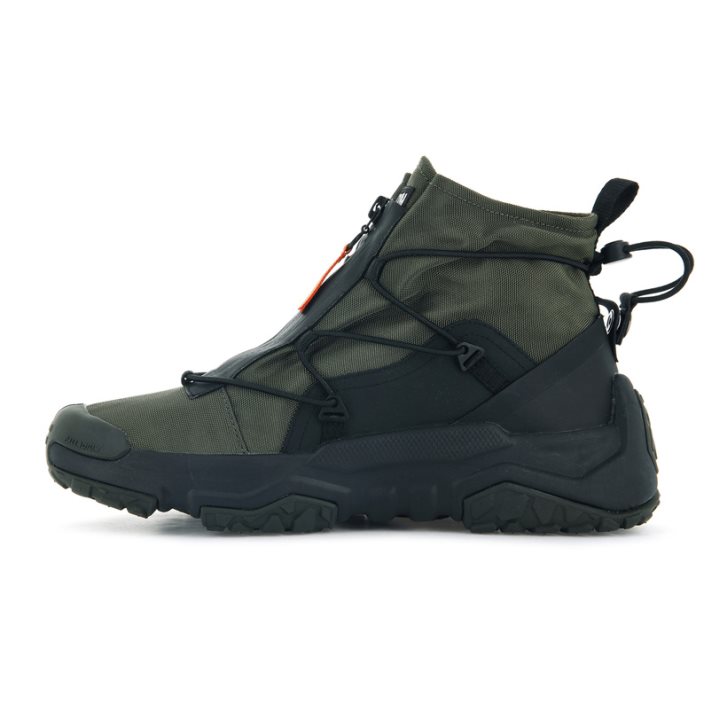 Palladium Off-grid Hi Zip Vanntette + Joggesko Dame Olivengrønne | 682149-ETY