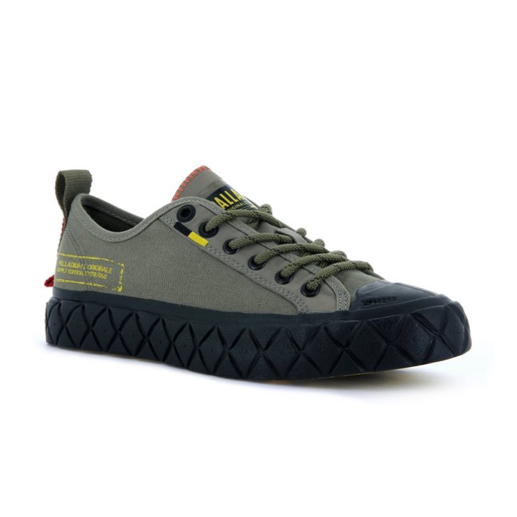 Palladium Palla Ace Supply LO Low Tops Joggesko Herre Olivengrønne | 017435-NHJ