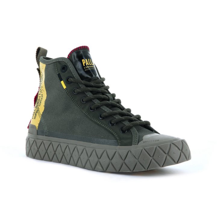 Palladium Palla Ace Supply Mid High Tops Joggesko Dame Grønn | 124609-RSE