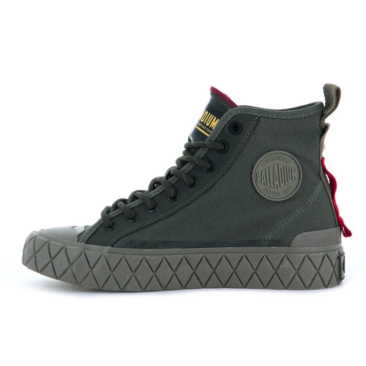 Palladium Palla Ace Supply Mid High Tops Joggesko Dame Grønn | 124609-RSE