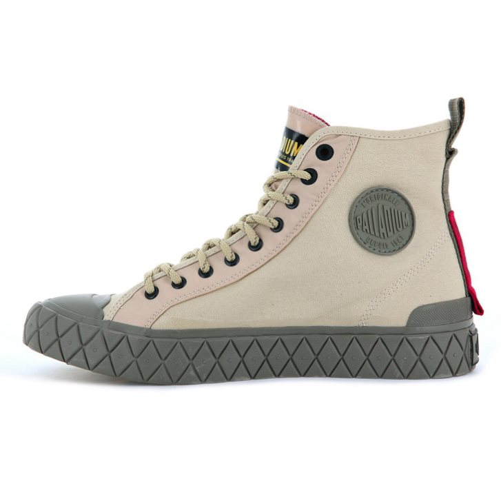 Palladium Palla Ace Supply Mid High Tops Joggesko Dame Khaki | 126089-ITS