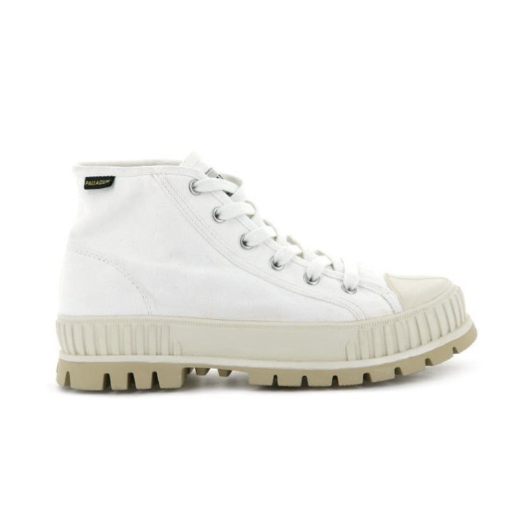 Palladium Pallashock Mid OG High Tops Joggesko Dame Hvite | 309875-GAO