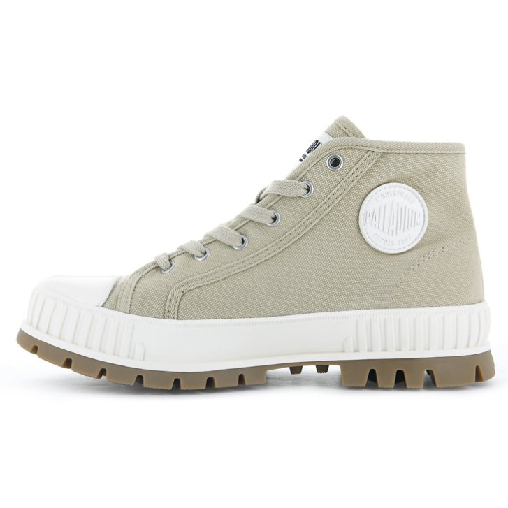 Palladium Pallashock Mid OG High Tops Joggesko Dame Lyse Grønn | 390781-VEP