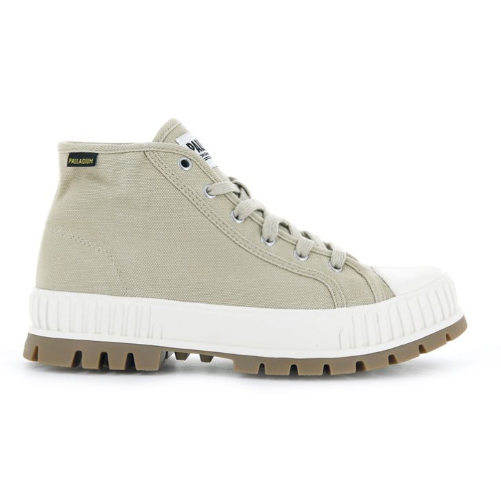 Palladium Pallashock Mid OG High Tops Joggesko Dame Lyse Grønn | 390781-VEP