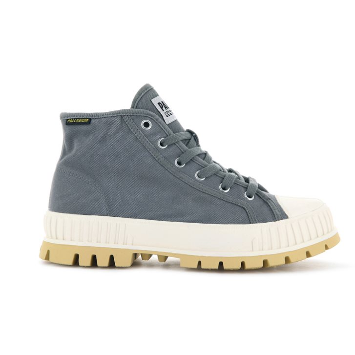 Palladium Pallashock Mid OG High Tops Joggesko Dame Blå | 730519-HFT