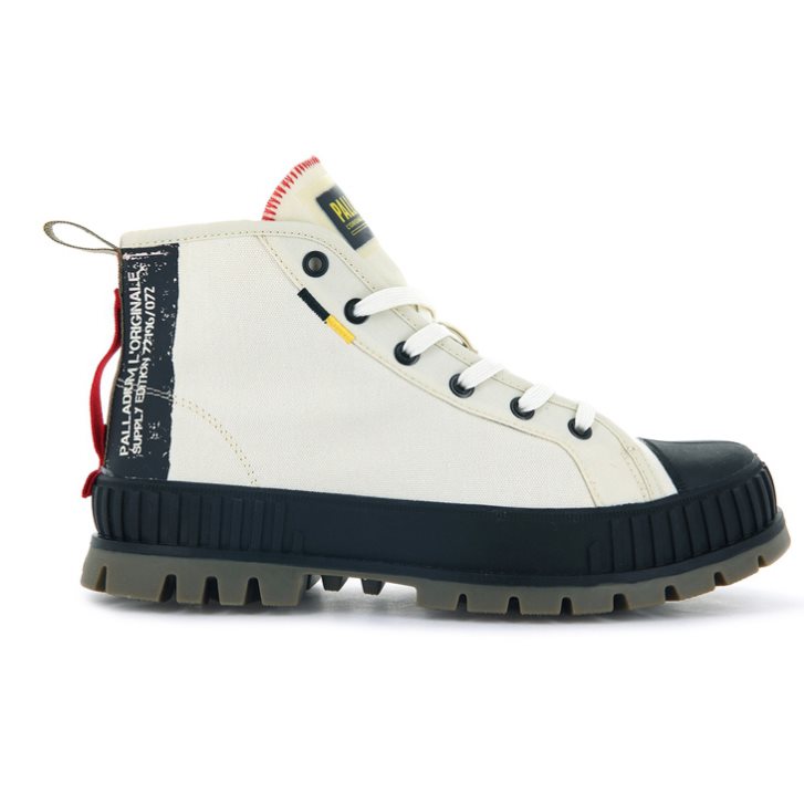 Palladium Pallashock Supply Hi Støvler Dame Hvite | 031562-WPX