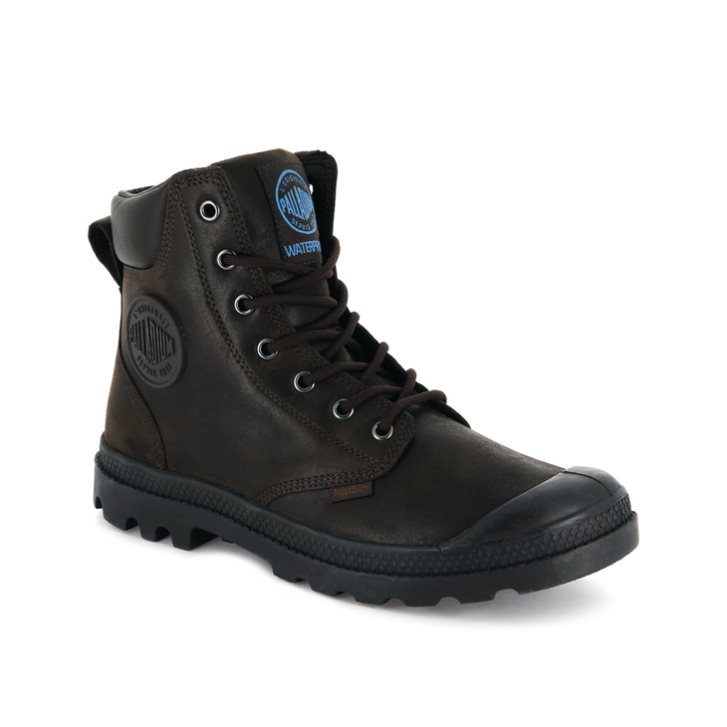 Palladium Pampa Cuff WP LUX Støvler Herre Sjokolade | 245370-ORM