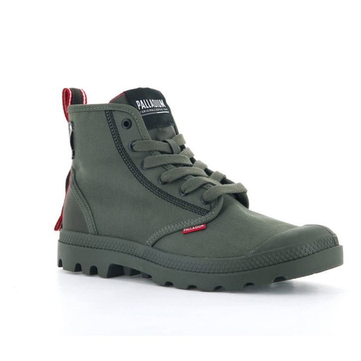 Palladium Pampa Dare 2 Survive Støvler Herre Olivengrønne | 452603-KLP