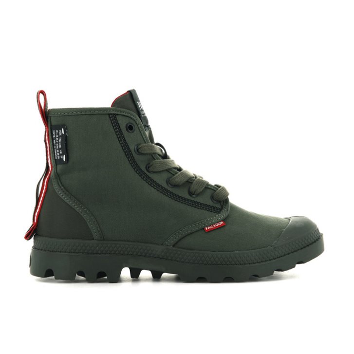 Palladium Pampa Dare 2 Survive Støvler Herre Olivengrønne | 452603-KLP