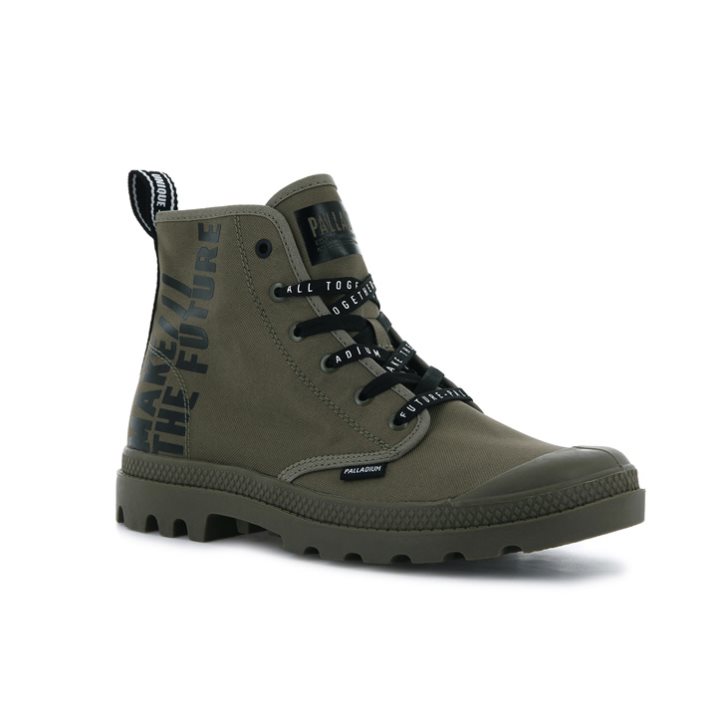 Palladium Pampa Hi Future Støvler Dame Olivengrønne | 617048-QMP