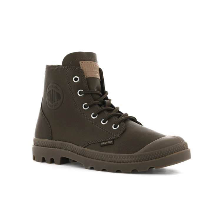 Palladium Pampa Hi Leather UL Støvler Dame Sjokolade | 723054-SEJ