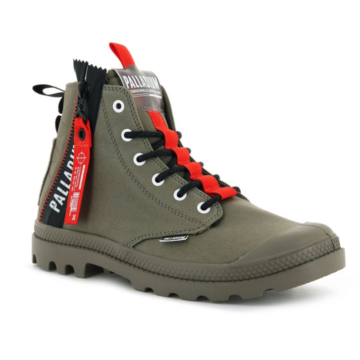 Palladium Pampa Hi Ticket To Earth Støvler Herre Olivengrønne | 936074-FBK