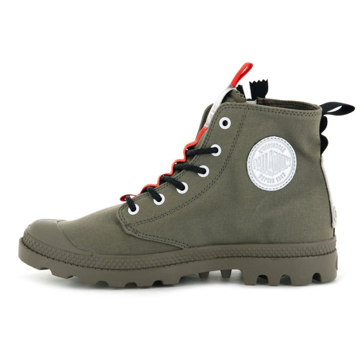 Palladium Pampa Hi Ticket To Earth Støvler Herre Olivengrønne | 936074-FBK