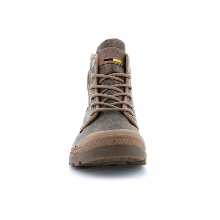 Palladium Pampa Hi WAX Støvler Dame Brune | 725961-HIS