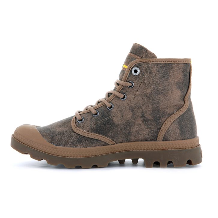 Palladium Pampa Hi WAX Støvler Dame Brune | 725961-HIS