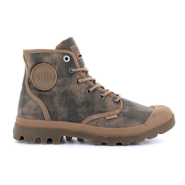 Palladium Pampa Hi WAX Støvler Dame Brune | 725961-HIS