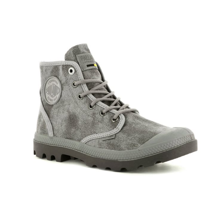 Palladium Pampa Hi WAX Støvler Dame Grå | 902385-XHN