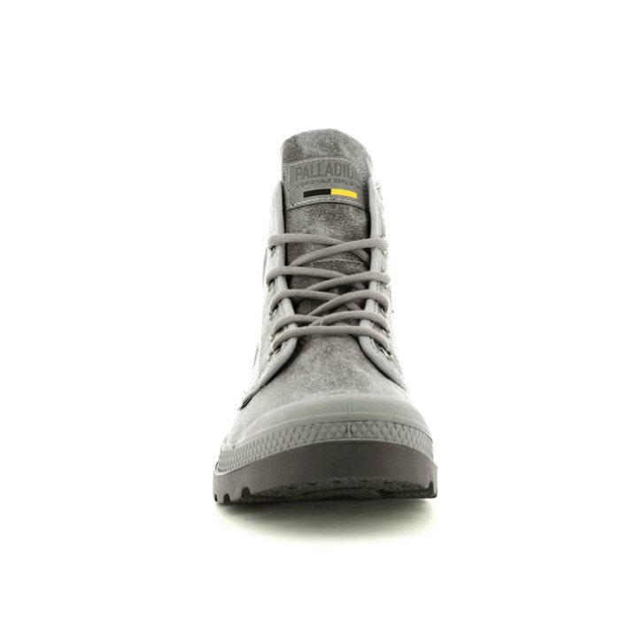 Palladium Pampa Hi WAX Støvler Dame Grå | 902385-XHN