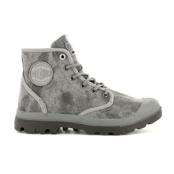 Palladium Pampa Hi WAX Støvler Dame Grå | 902385-XHN