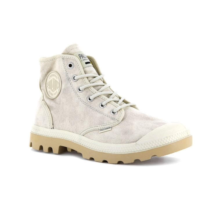 Palladium Pampa Hi WAX Støvler Dame Lyse Grå | 413975-GYT