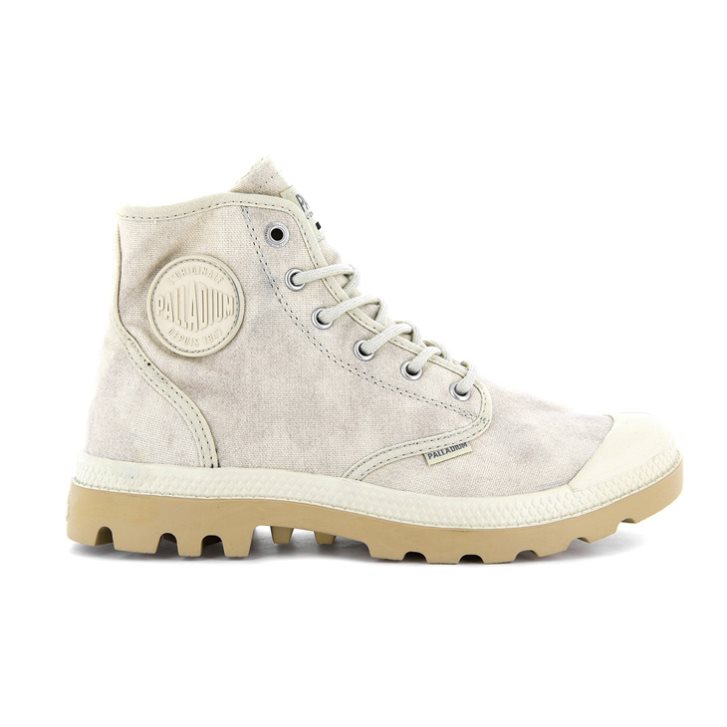 Palladium Pampa Hi WAX Støvler Dame Lyse Grå | 413975-GYT