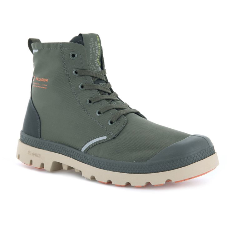 Palladium Pampa Lite+ Recycle WP+ Støvler Dame Olivengrønne | 157048-BRN