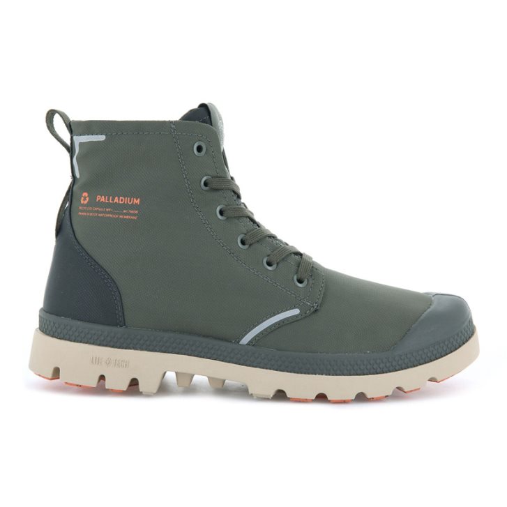 Palladium Pampa Lite+ Recycle WP+ Støvler Dame Olivengrønne | 157048-BRN