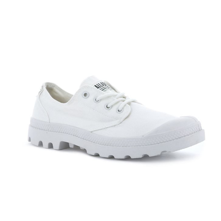 Palladium Pampa OX Organic Oxford Sko Dame Hvite | 520648-UGM