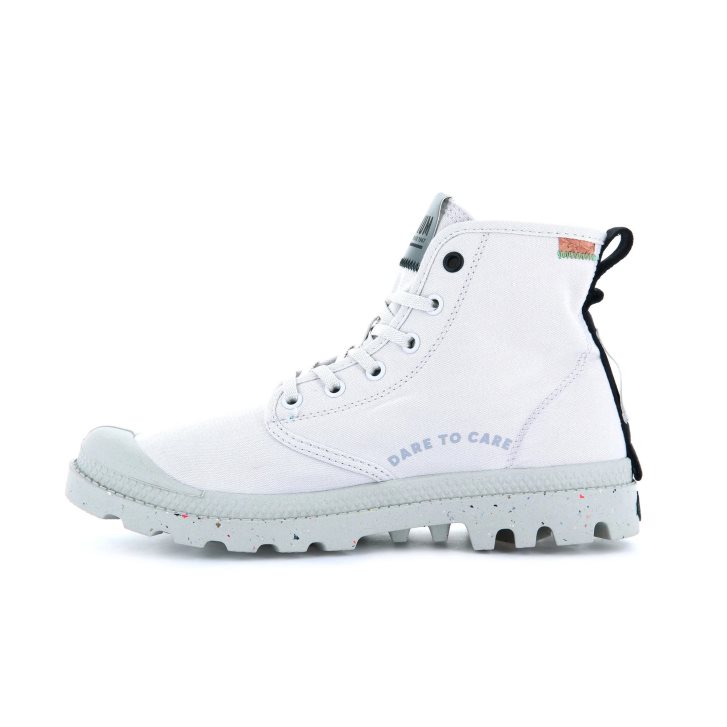 Palladium Pampa Organic Metro Støvler Herre Hvite | 130478-ANQ