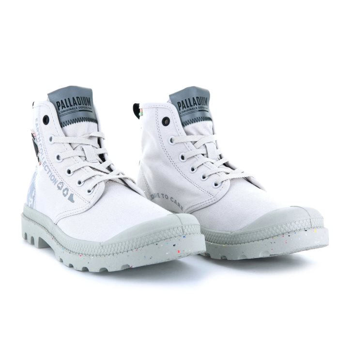 Palladium Pampa Organic Metro Støvler Herre Hvite | 130478-ANQ