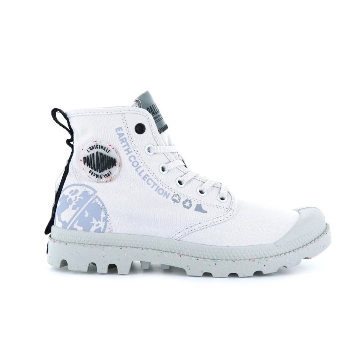 Palladium Pampa Organic Metro Støvler Herre Hvite | 130478-ANQ