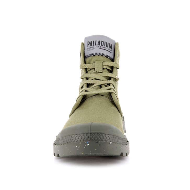 Palladium Pampa Organic Metro Støvler Herre Olivengrønne | 918405-CSM