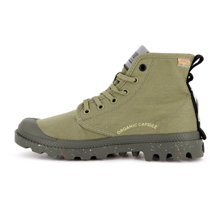 Palladium Pampa Organic Metro Støvler Herre Olivengrønne | 918405-CSM