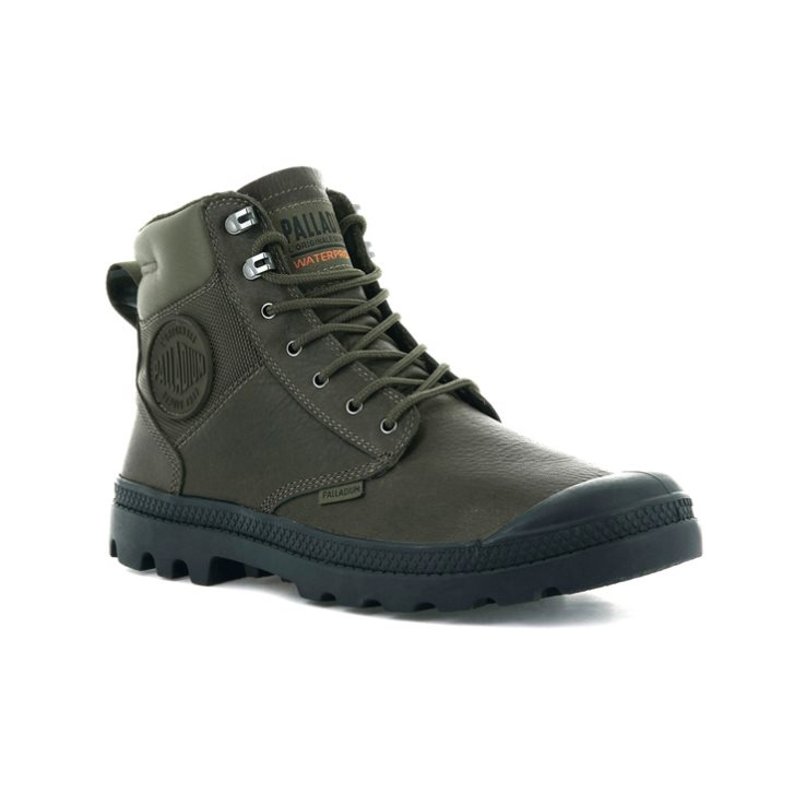 Palladium Pampa Shield WP+ LTH Støvler Herre Olivengrønne | 527486-EWO