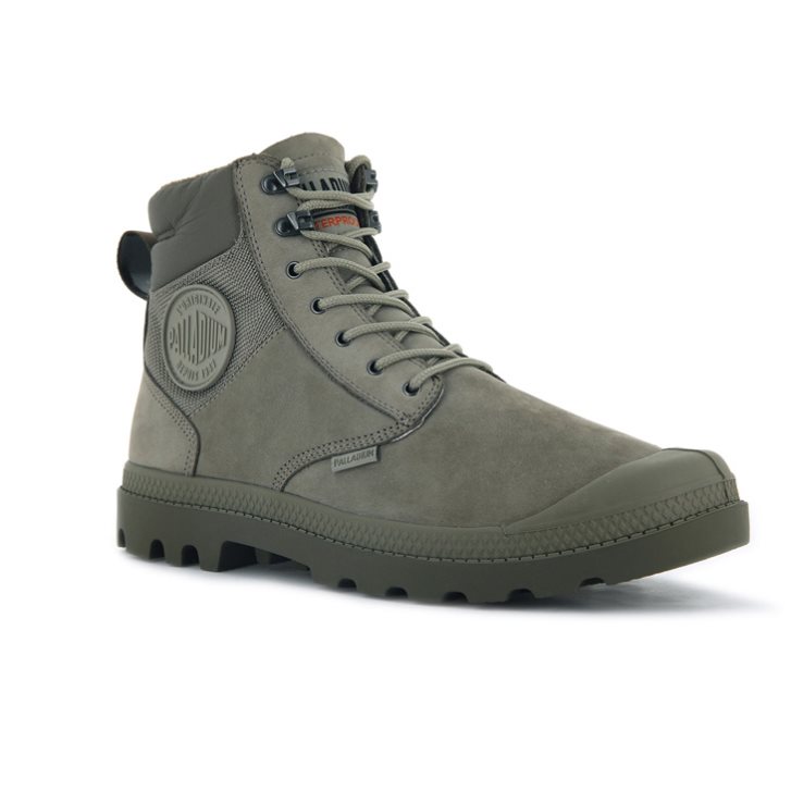 Palladium Pampa Shield WP+ LUX Støvler Dame Olivengrønne | 217354-BZD