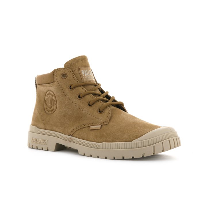 Palladium Pampa Sp20 Cuff Low Støvler Dame Brune | 217498-CZU