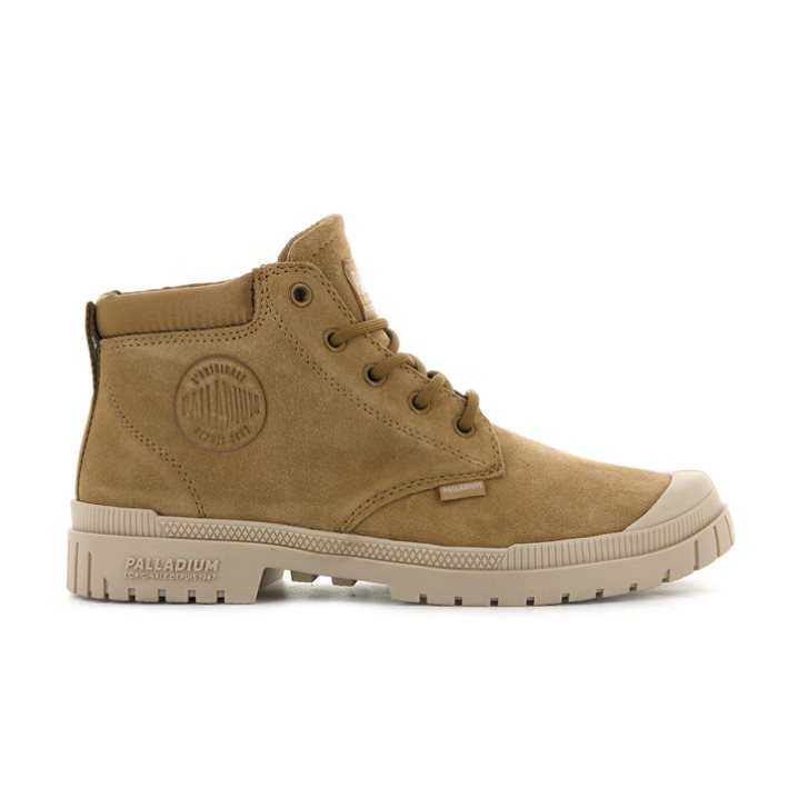 Palladium Pampa Sp20 Cuff Low Støvler Dame Brune | 217498-CZU