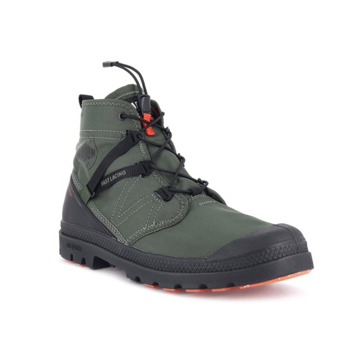 Palladium Pampa Travel Lite+ Vanntette Støvler Herre Olivengrønne | 496278-SCX