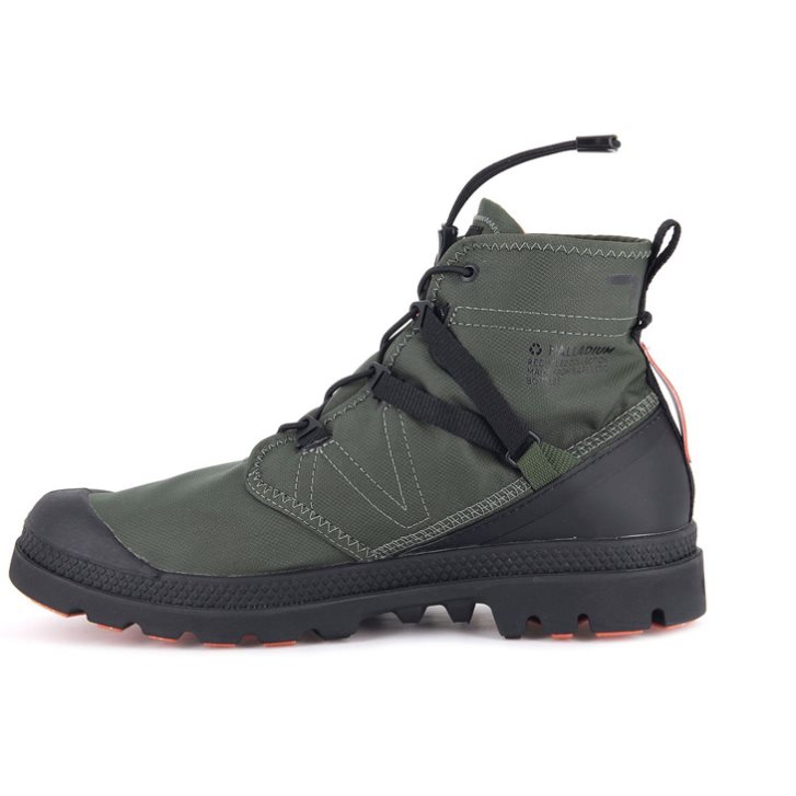 Palladium Pampa Travel Lite+ Vanntette Støvler Herre Olivengrønne | 496278-SCX