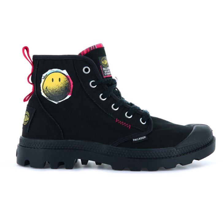 Palladium Pampa X Smiley 1970 Støvler Dame Svarte | 786914-PAO