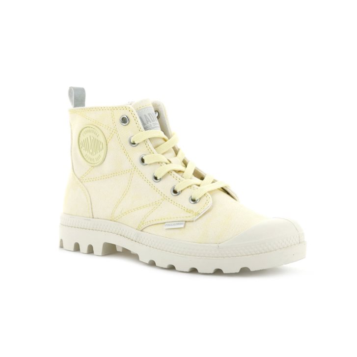 Palladium Pampa Zip Desertwash Støvler Dame Lyse Gul | 031798-RTS