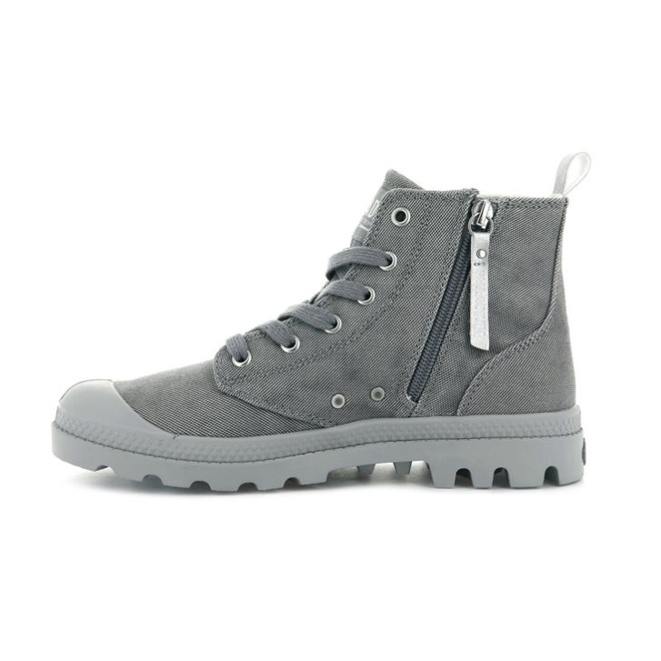 Palladium Pampa Zip Desertwash Støvler Dame Mørke Grå | 064759-SMN