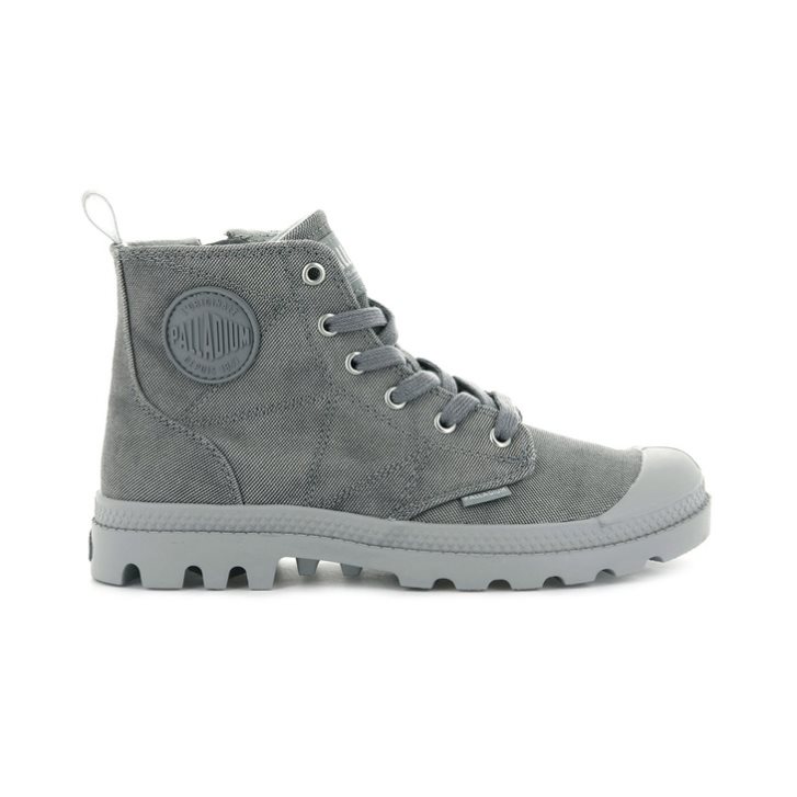 Palladium Pampa Zip Desertwash Støvler Dame Mørke Grå | 064759-SMN