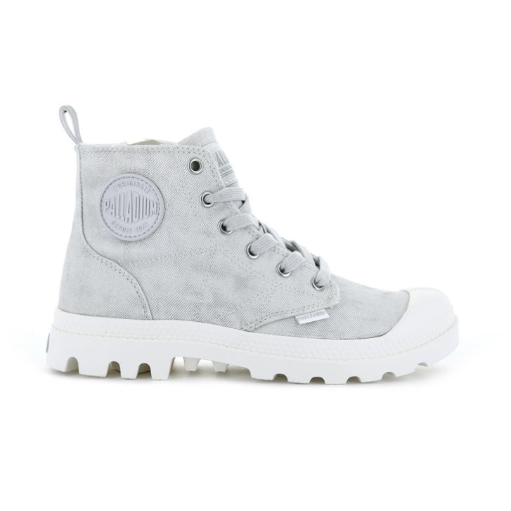 Palladium Pampa Zip Desertwash Støvler Dame Lyse Grå | 320675-LCN