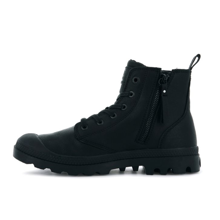 Palladium Pampa Zip Leather ESS Støvler Herre Svarte | 185027-VWL