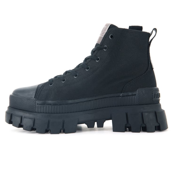 Palladium Revolt Hi TX Platform Sko Dame Svarte | 401853-OZQ