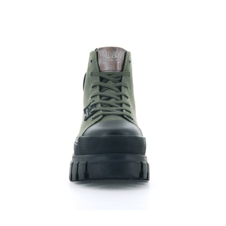 Palladium Revolt Hi TX Platform Sko Dame Olivengrønne | 407562-FLN