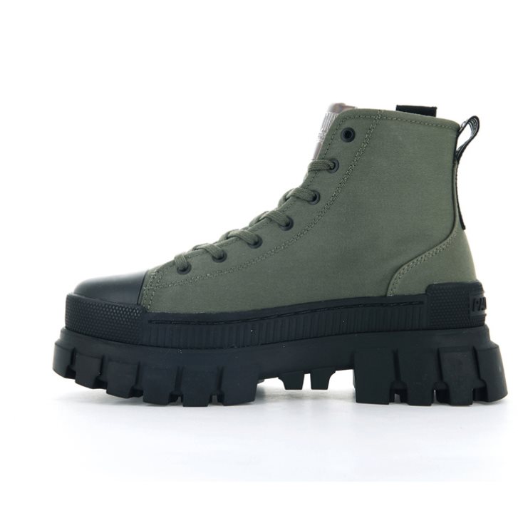 Palladium Revolt Hi TX Platform Sko Dame Olivengrønne | 407562-FLN